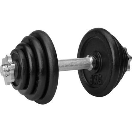 Avento Halter Verstelbaar Staal - Dumbbell 15 kg - Zwart