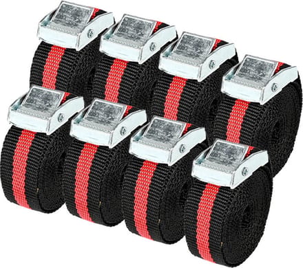 Benson Spanbanden - 8x - 2,5 meter - voor dekzeilen/aanhanger/transport bus - spanband