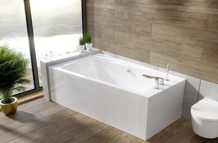 Badland INFINITY hoekbad 170 x 110 cm links wit