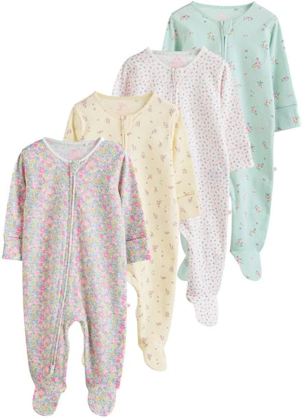 Next - Meisjes - Set van 4 babypyjama's met tweewegritssluiting - Roze