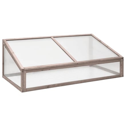 vidaXL - Broeikas - 110x56x39 - cm - vurenhout - grijs