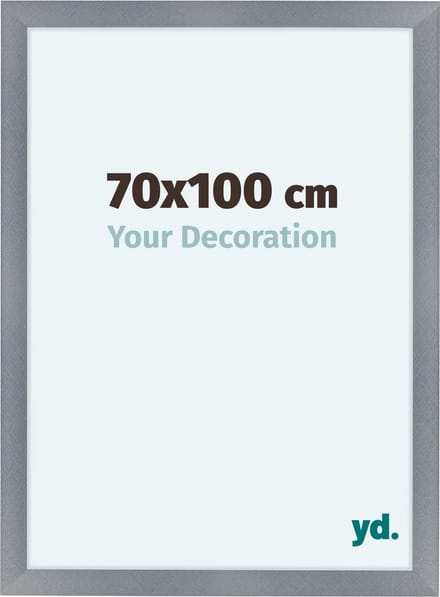Your Decoration - Fotolijst 70x100 cm - MDF - Aluminium Geborsteld - Como