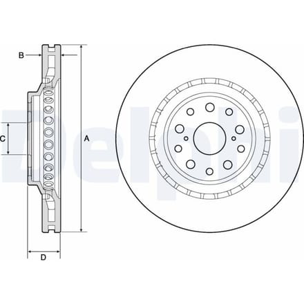 Remschijf DELPHI BG9187C