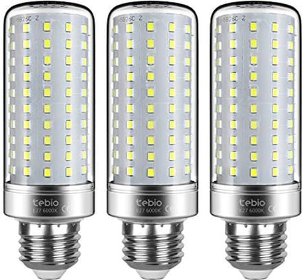 E27 25W Maïs LED Lampen - 3 Stuks, Koudwit 6000K, 2500 Lumen, Niet Dimbaar