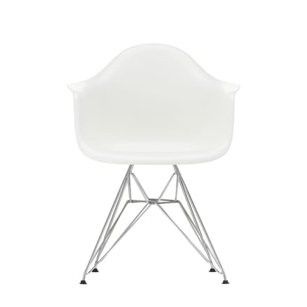 Vitra - DAR Eames Plastic Armchair - verchroomd - wit