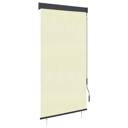 vidaXL - Rolgordijn - voor - buiten - 80x250 - cm - crème