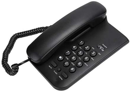 Draadloze vaste telefoon voor thuiskantoor | Lange levensduur | Zwart