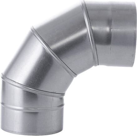 Gegalvaniseerde Bocht 90° Ø100mm 0,5mm.