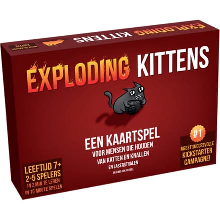 Exploding Kittens Originele Editie - Kaartspel vol spanning en humor - 2 tot 5 spelers - Partyspel