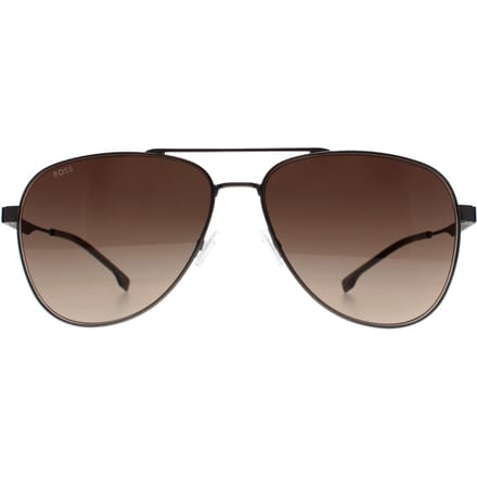 Hugo Boss Aviator Heren Mat Donker Ruthenium Bruin Kleurverloop BOSS 1641/S