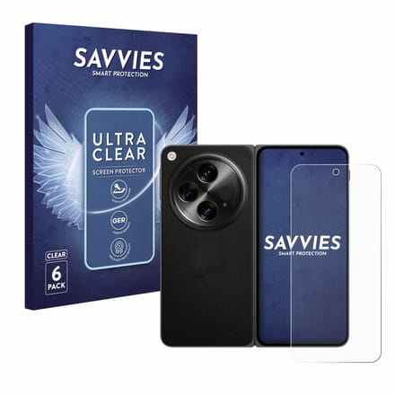 Savvies - Screenprotector voor OnePlus Open - Folie Beschermfolie transparant 6 Stuks