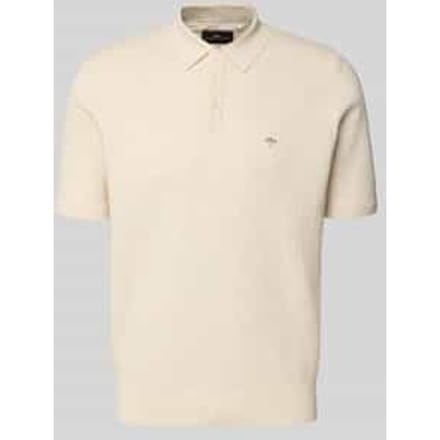 Fynch-Hatton Polo Knitted Structure Cotton Blend New Off White / male