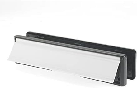 Deurbeslag Brievenbusklep 12 Inch Chroom Zwart