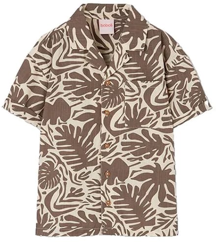 Boboli 623056 Overhemd Met Korte Mouwen Bruin 4 Years Jongen