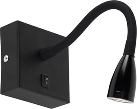 QAZQA Moderne flexibele wandlamp zwart LED - Flex