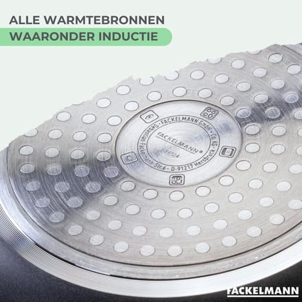 Set van 2 pannen van 24 en 28 cm en 6 Fackelmann Brandao keukengerei