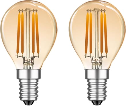 Vintage E14 LED Lamp Warm Wit - 4W Vervangt 35W, G45 - 2 Stuks
