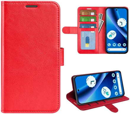 MobyDefend Hoesje - Geschikt voor Google Pixel 10a - Wallet Book Case (Sluiting Achterkant) - Rood