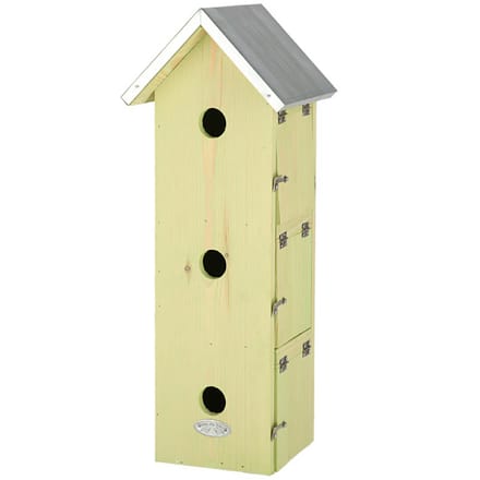 Esschert Design Vogelhuisje - Hout naturel - 19,5 x 16,5 x 51,5 cm