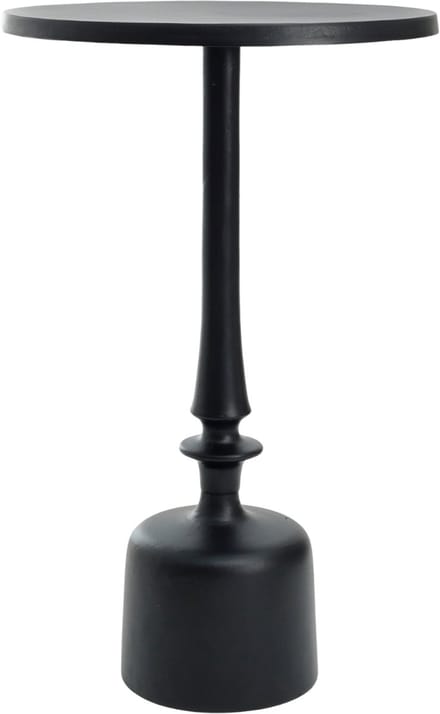 PTMD Resha Bijzettafel - H62 x Ø40 cm - Aluminium - Zwart