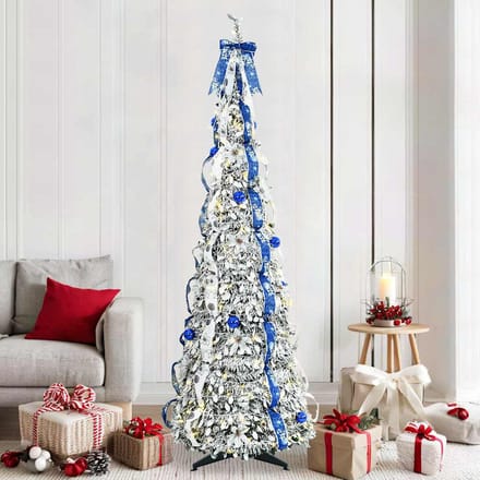 vidaXL - Kunstkerstboom - Wit - 210 - cm - PVC