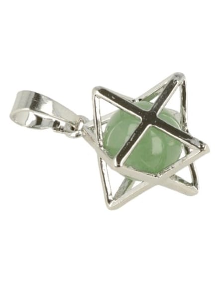 Aventurijn groen Merkabah kooihanger