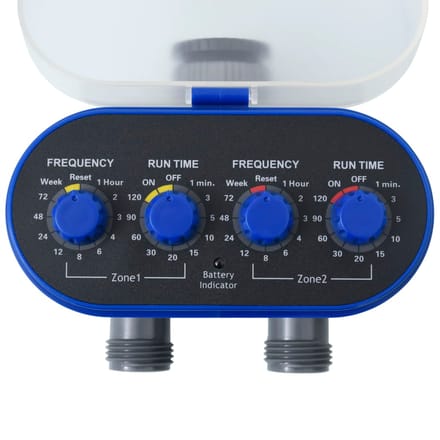 vidaXL Watertimer met dubbele uitgang en kogelkranen
