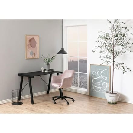 Modern zwart bureau 125 cm