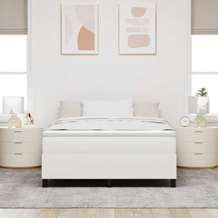 vidaXL - Platformbedframe - Crème - 140 - x - 190 - cm - Corduroy - stof