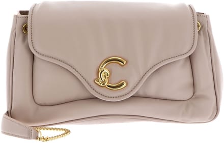 COCCINELLE Leren schoudertas C-Me Fluffy Crossbody Bag Rosette / Rosette beige