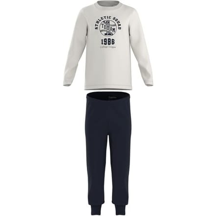 LUPILU Kinder pyjama (Wit/donkerblauw, 122/128)