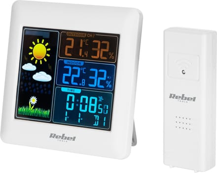 Rebel Serie - Draadloze Weerstation - LCD Scherm - Barometer