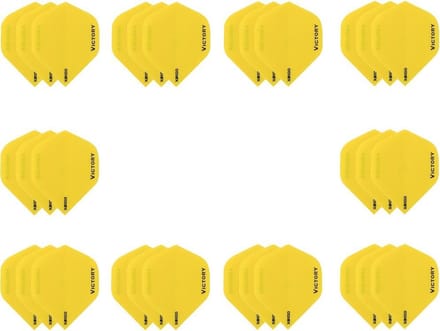 10 sets (30 stuks) Super Sterke Geel Poly XS100 - flights - dart flights