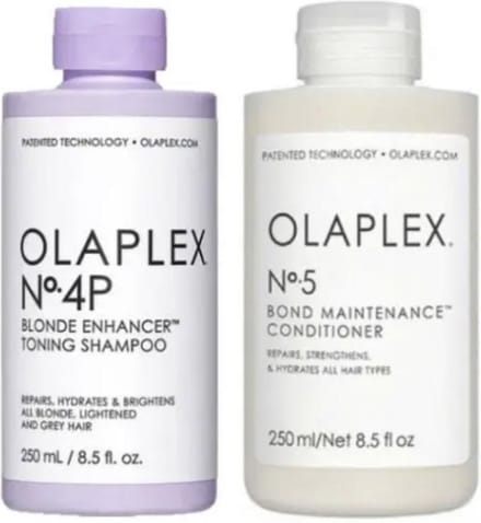 Olaplex No.4P Blonde Shampoo & No.5 Bond Conditioner - 250ml