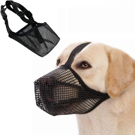 Solidchoice - Zachte Nylon Muilkorf voor Honden met Ademend Gaas (L)