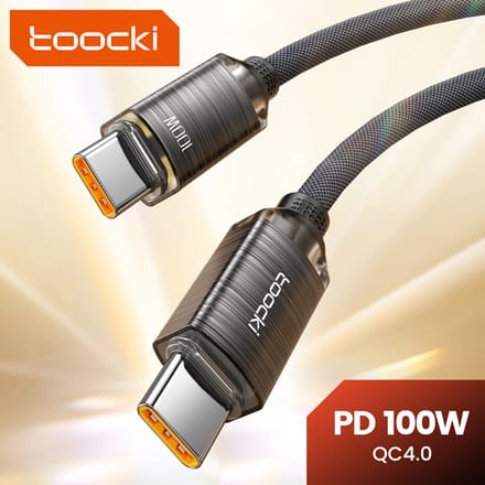 Toocki PD100W snellaadkabel USB C naar C voor iPhone 15 Type C naar Type C draad telefoonoplader voor Samsung Xiaomi Hoco datakabel