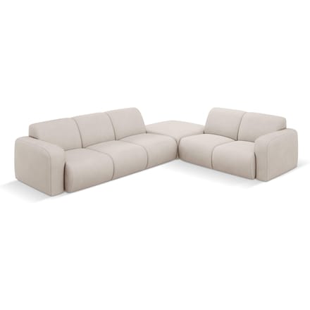Hoekbank Lola rechts met hocker | Windsor & Co