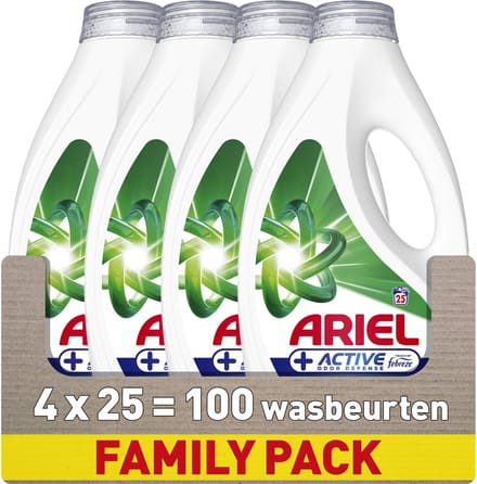 Ariel Wasmiddel Vloeibaar +Actieve Geurbescherming - 4 x 25 Wasbeurten