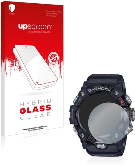upscreen - Screenprotector voor Casio G-Shock Mudmaster GG-B100-1AER - Folie Beschermfolie Beschermglas transparant