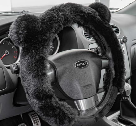 Auto stuur hoes - 37 tot 39cm - Black bear