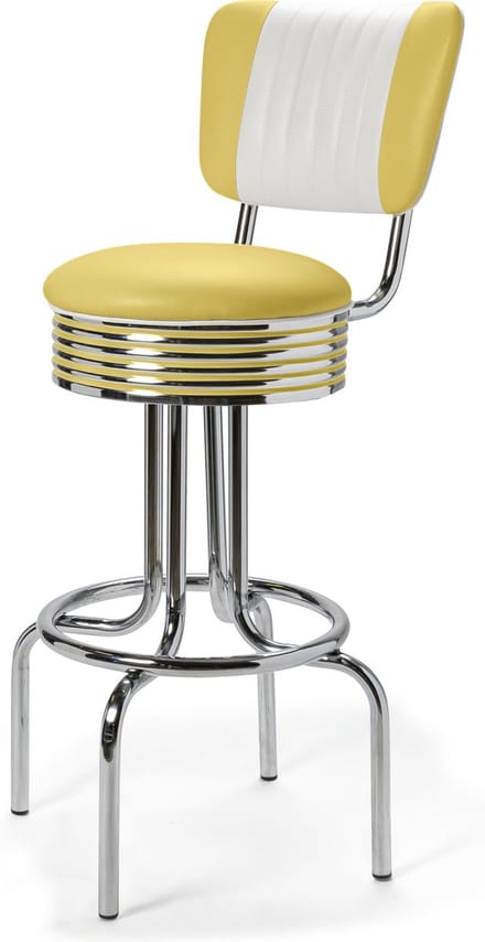 Bel Air Retro Barkruk BS-28CB Geel