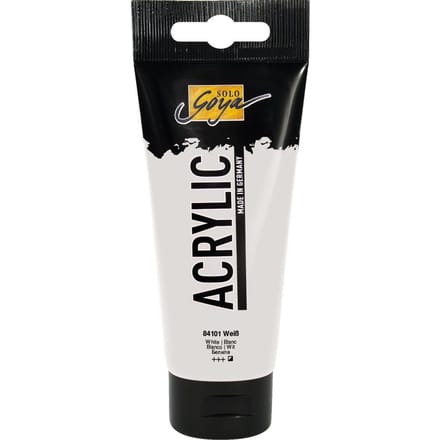 Solo Goya Witte Acrylverf - 100ml tube - Hoge kwaliteit A-merk