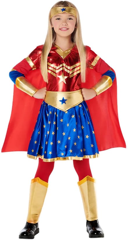 Boland - Kostuum Superheldin Star (7-9 jr) - Kinderen - Superheld - Superwoman