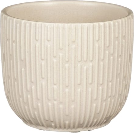Mica Decorations Plantenpot - keramiek - mat wit - D11xH9 cm - bloempot