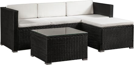 Polyrotan Loungeset Punta Cana M - Zwart