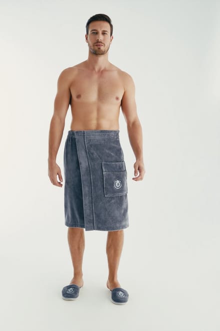 Heren Saunakilt Set / Grijs / One size
