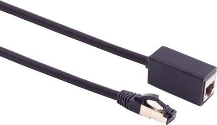 S/FTP CAT8.1 40 Gigabit netwerk verlengkabel / zwart - LSZH - 1 meter