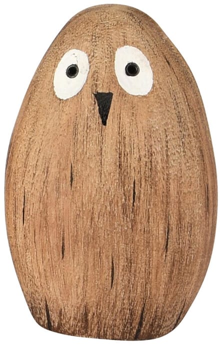Dekoratief | Uiltje 'Hubert', naturel, hout, 7x5x10cm | A255561