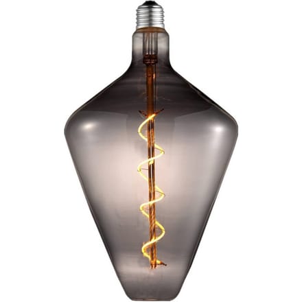 Lucande LED lamp, bolvormig, E27 4W, rookkleurig, Ø 15 cm, 1800K