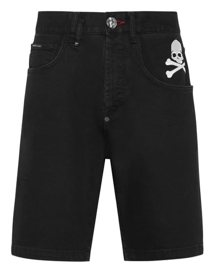 Denim Korte Broek Skull&Bones